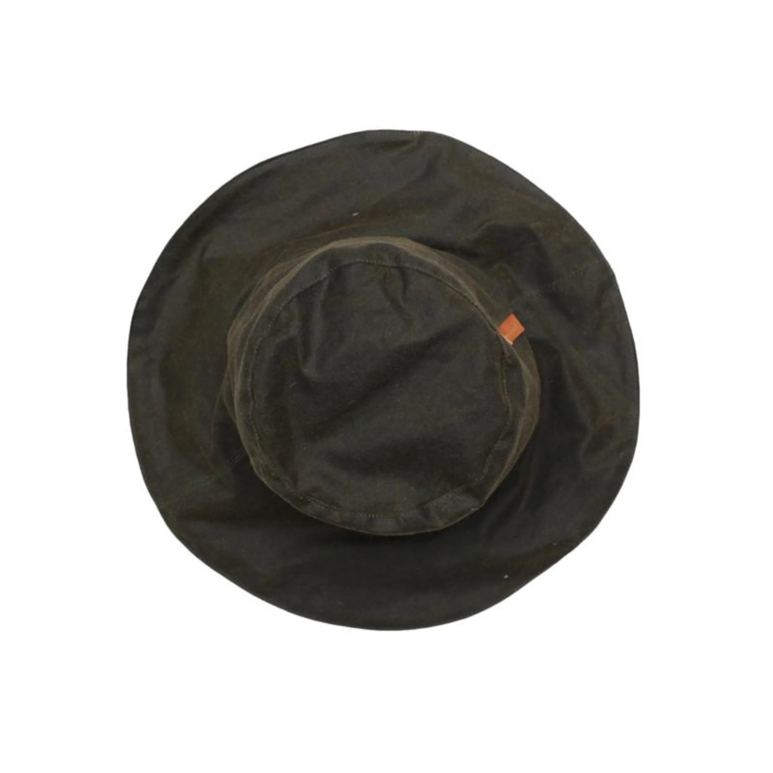Waxed Cotton Rain Hat (Olive) - Image 6
